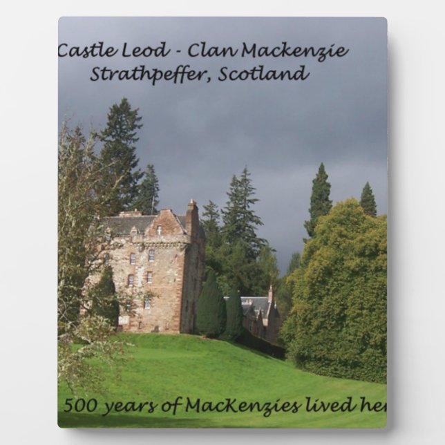 CASTLE LEOD - Schottland MacKenzie Clan Fotoplatte (Vorderseite)