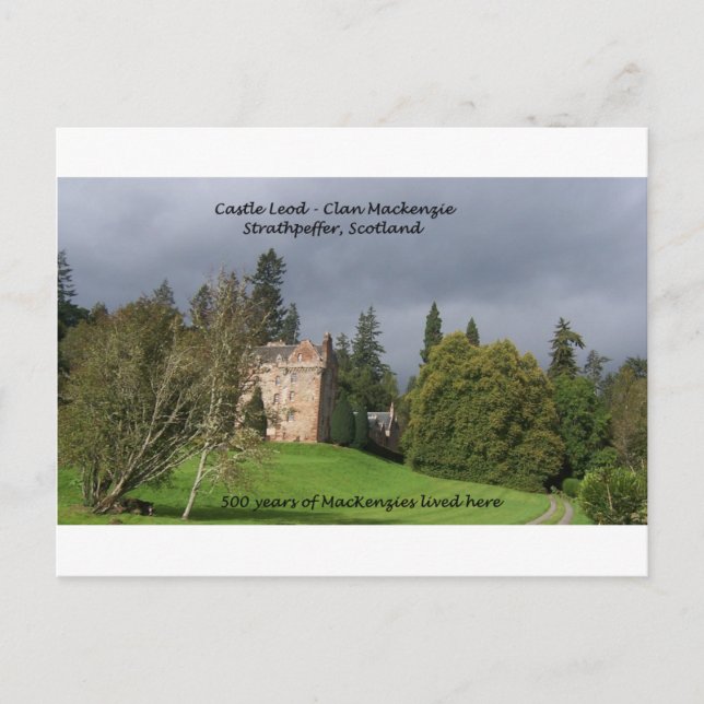 CASTLE LEOD - Schottland MacKenzie Clan Postkarte (Vorderseite)