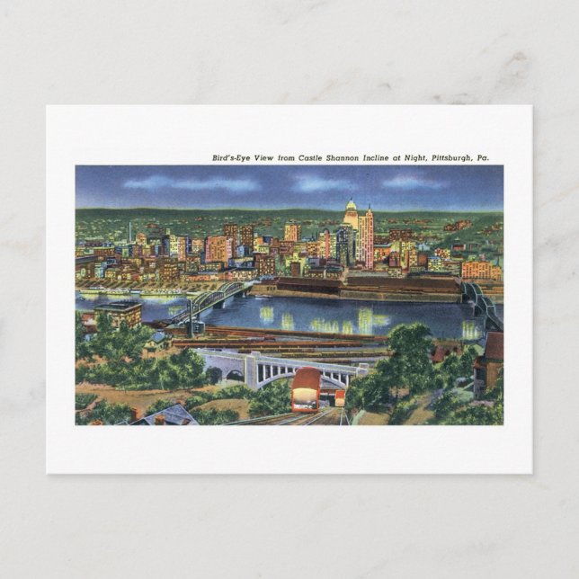 Castle Shannon Incline, Pittsburgh, PA Postkarte (Vorderseite)
