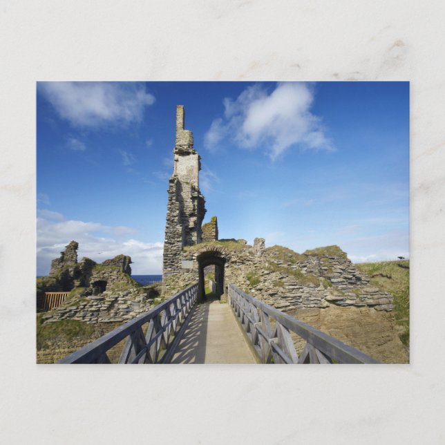 Castle Sinclair Girnigoe, Wick, Caithness, 2 Postkarte (Vorderseite)
