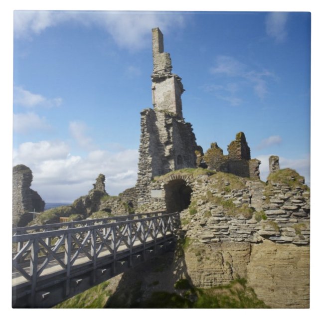 Castle Sinclair Girnigoe, Wick, Caithness, Fliese (Vorderseite)