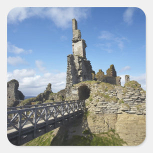 Castle Sinclair Girnigoe, Wick, Caithness, Quadratischer Aufkleber