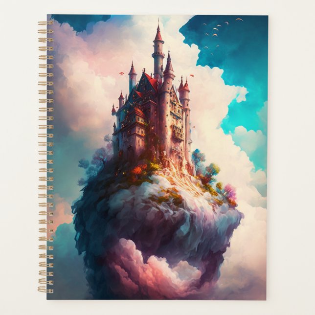Castle Sky Clouds Fantasy Art Planner Planer (Vorderseite)