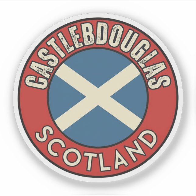 CastlebDouglas, Schottland Aufkleber (Vorderseite)