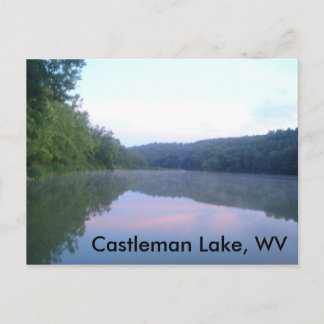 Castleman Lake, WV Postkarte