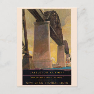 Castleton Cut-Off New York Vintage Plakat 1924 Postkarte
