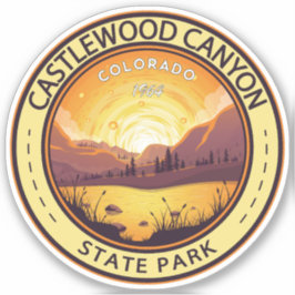 Castlewood Canyon Staat Park Colorado Abzeichen Aufkleber