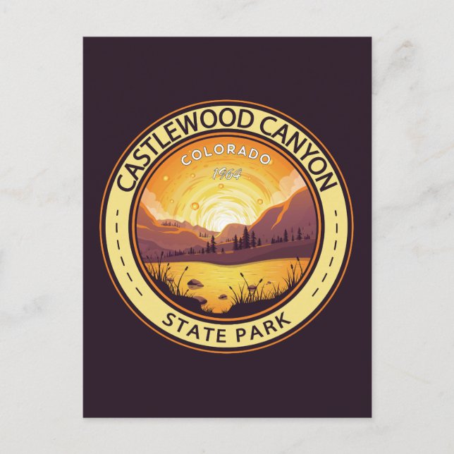 Castlewood Canyon Staat Park Colorado Abzeichen Postkarte (Vorderseite)