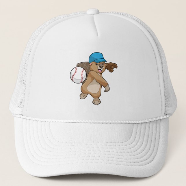 Castor au Baseball Sports avec Casquette (Devant)