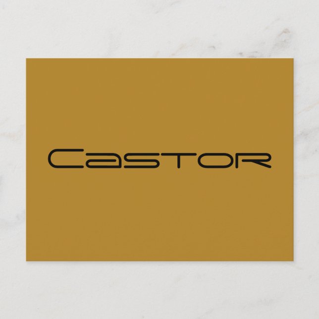 Castor aus orphanischem schwarzem, geometrischem S Postkarte (Vorderseite)