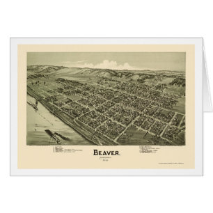 Castor, carte panoramique de PA - 1900