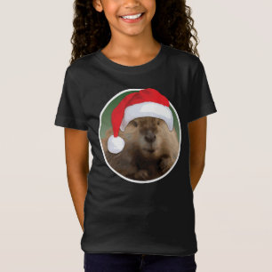 Castor de Noël - T-shirt Bella+Canvas pour filles