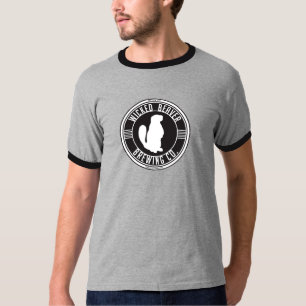 Castor mauvais brassant le T-shirt de sonnerie de