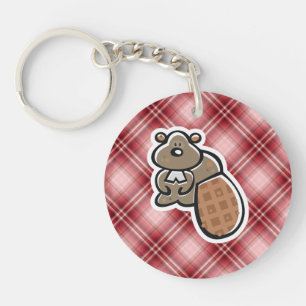 Castor mignon ; Plaid rouge