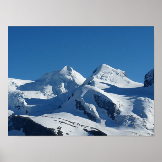 Castor und Pollux Schweizer Alpen Poster (Vorne)