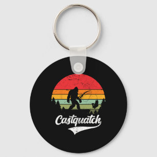 Castquatch Lustig Byss Fischer Angeln Meme Schlüsselanhänger