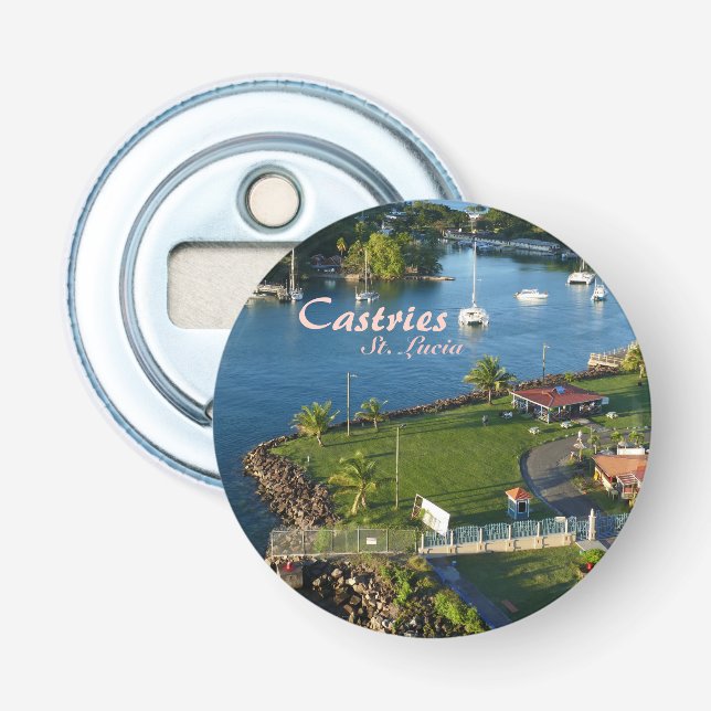 Castries Saint Lucia Caribbean Island Flaschenöffner (Vorderseite)