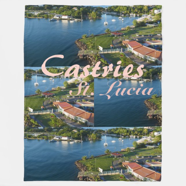 Castries Saint Lucia Caribbean Island Fleecedecke (Vorderseite)