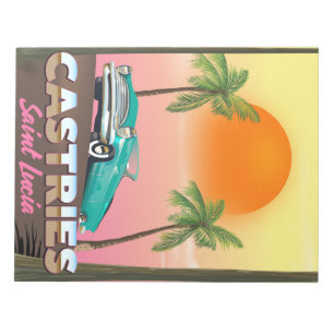 Castries Saint Lucia exotische tropische Reise-Pos Notizblock
