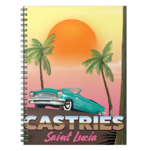 Castries Saint Lucia exotische tropische Reise-Pos Notizblock