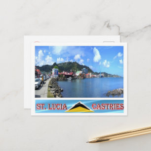 Castries - Saint Lucia - Panorama - Postkarte