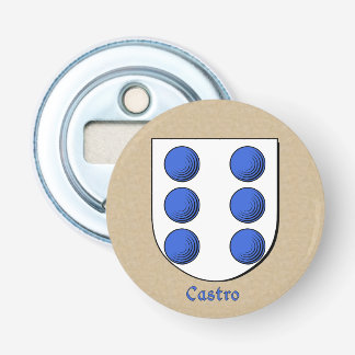 Castro Heraldic Arms on Parchstyle Back Flaschenöffner