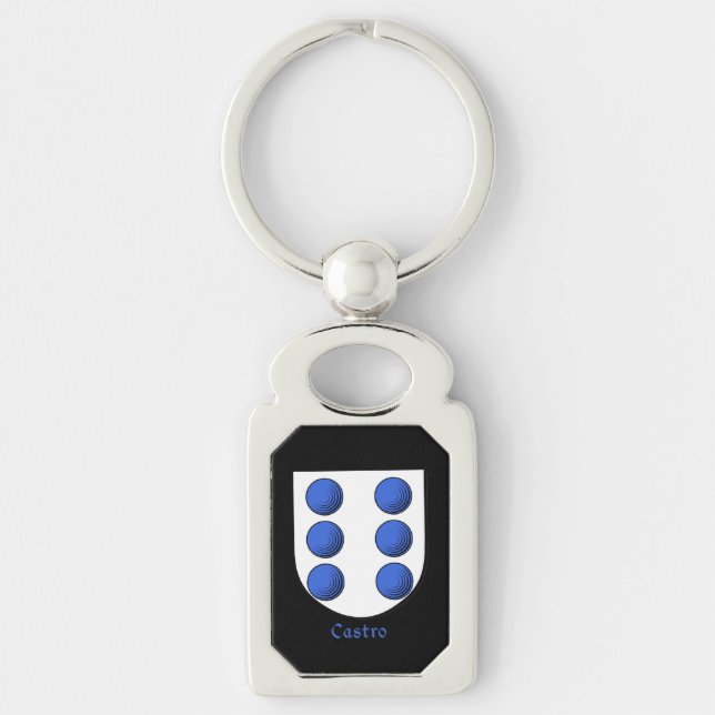 Castro Historischer Schild Schlüsselanhänger (Vorderseite)