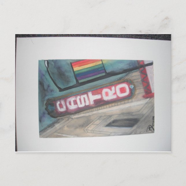 Castro Theater Sign Postkarte (Vorderseite)