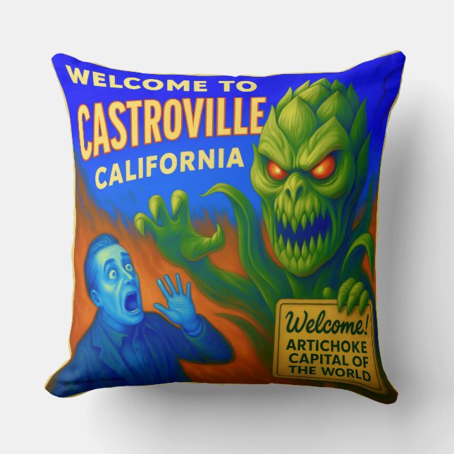 CASTROVILLE, KALIFORNIEN 20X20 INCH DURCHSCHNITTPI KISSEN (Vorderseite)