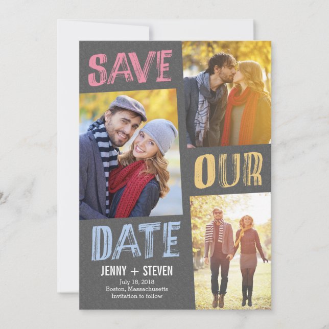 Casual Chic Save the Date Card (Vorderseite)