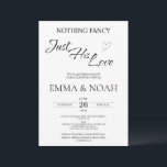 Casual Christian Wedding Invitation | Faith Einladung<br><div class="desc">Celebrate love in the simplest and most beautiful way with this casual Christian wedding invitation. Featuring the timeless Bible verse from 1 Corinthians 13:13 — “And now these three remain: faith, hope, and love. But the greatest of these is love.” Designed with a minimalist gold touch and a relaxed “Nothing...</div>