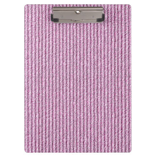 Casual Pink Corduroy Stripe Pattern Klemmbrett