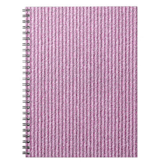 Casual Pink Corduroy Stripe Pattern Notizblock