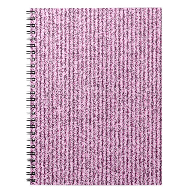 Casual Pink Corduroy Stripe Pattern Notizblock (Vorderseite)