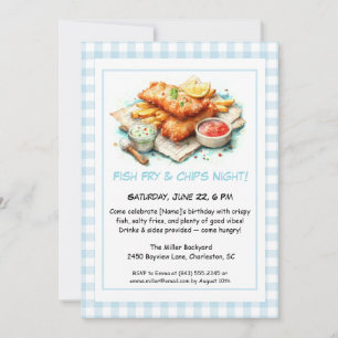 Casual Seafood - Fischbraten und Pommes Frites Geb Einladung