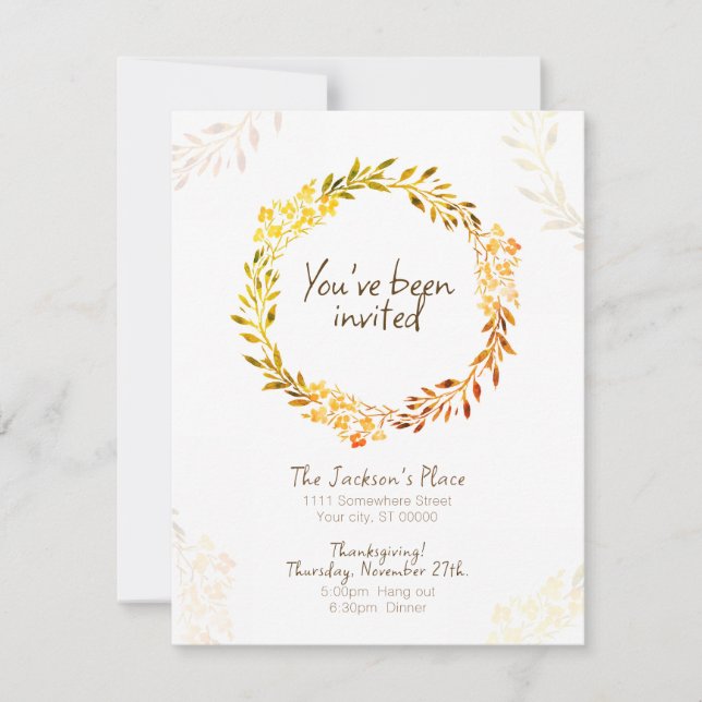 Casual Thanksgiving Invitation - Make it your own (Devant)