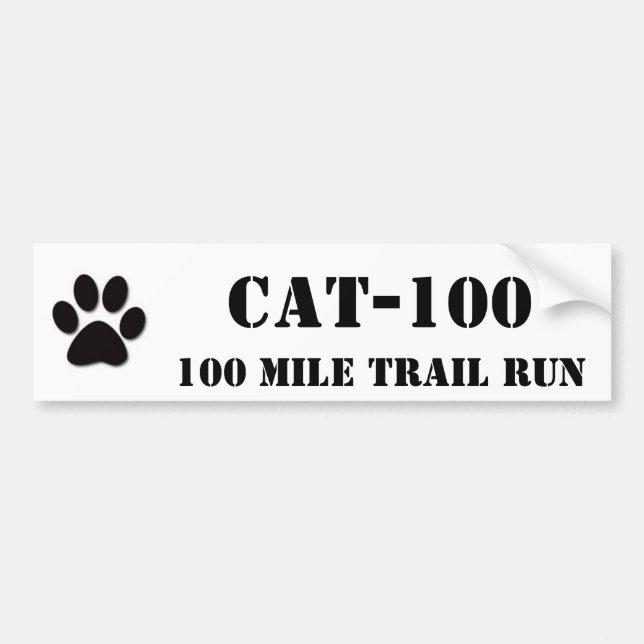 CAT-100, 100 Meilen-Hinterlauf Autoaufkleber (Vorne)