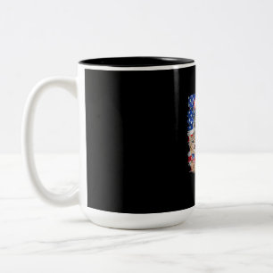 Cat 4. Juli Freedom American Flag Sonnenbrille Zweifarbige Tasse