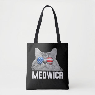 Cat 4. Juli Men Women USA Flag Tasche