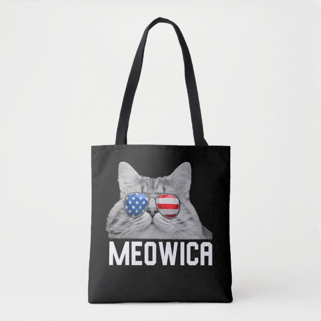 Cat 4. Juli Men Women USA Flag Tasche (Vorderseite)