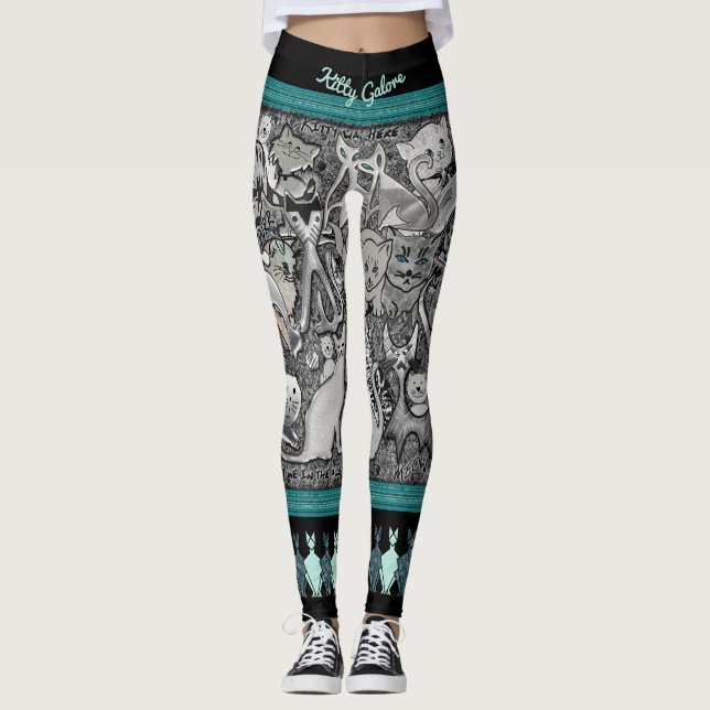 Cat-A-Listers Personalisiert Leggings (Vorderseite)