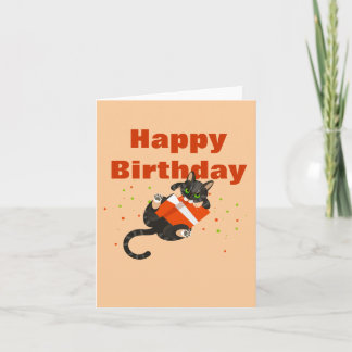 Cat-Abbildung auf der Karte "Happy Birthday"