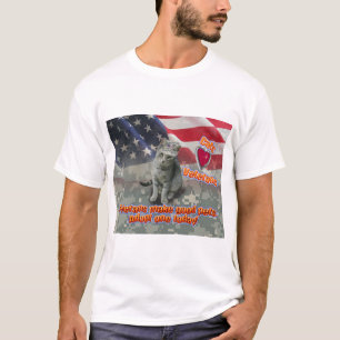 Cat Adoptiere Veteran für lebenslange Freundschaft T-Shirt