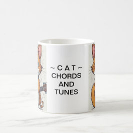 Cat ~ Akkorde und Tunes niedlich Tomcat Gitarre sp Kaffeetasse