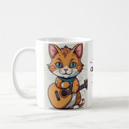 Cat ~ Akkorde und Tunes niedlich Tomcat Gitarre sp Kaffeetasse