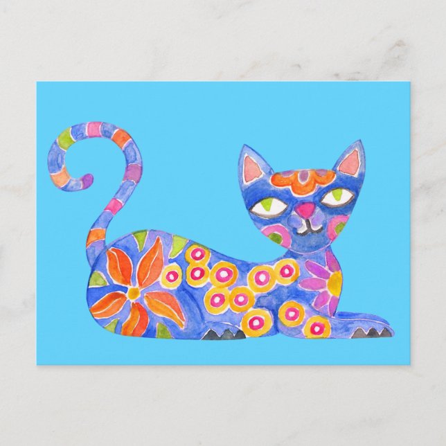 Cat Alebrije Postcard Postkarte (Vorderseite)