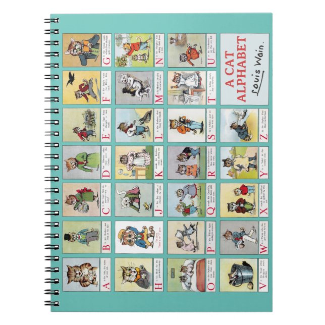 Cat Alphabet, Louis Wain Notizblock (Vorderseite)