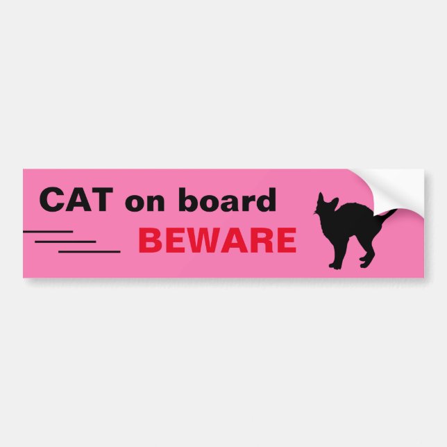 CAT an Bord - Vorsicht - Fahren/Aufkleber Autoaufkleber (Vorne)