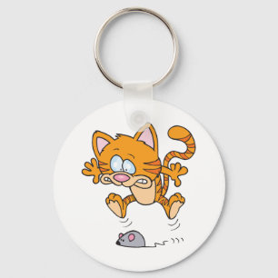 Cat And A Mouse Keychain Schlüsselanhänger