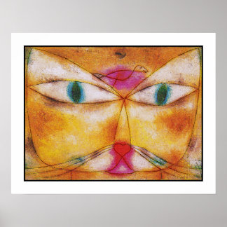 Cat and Bird - Abstrakt Art Poster Print